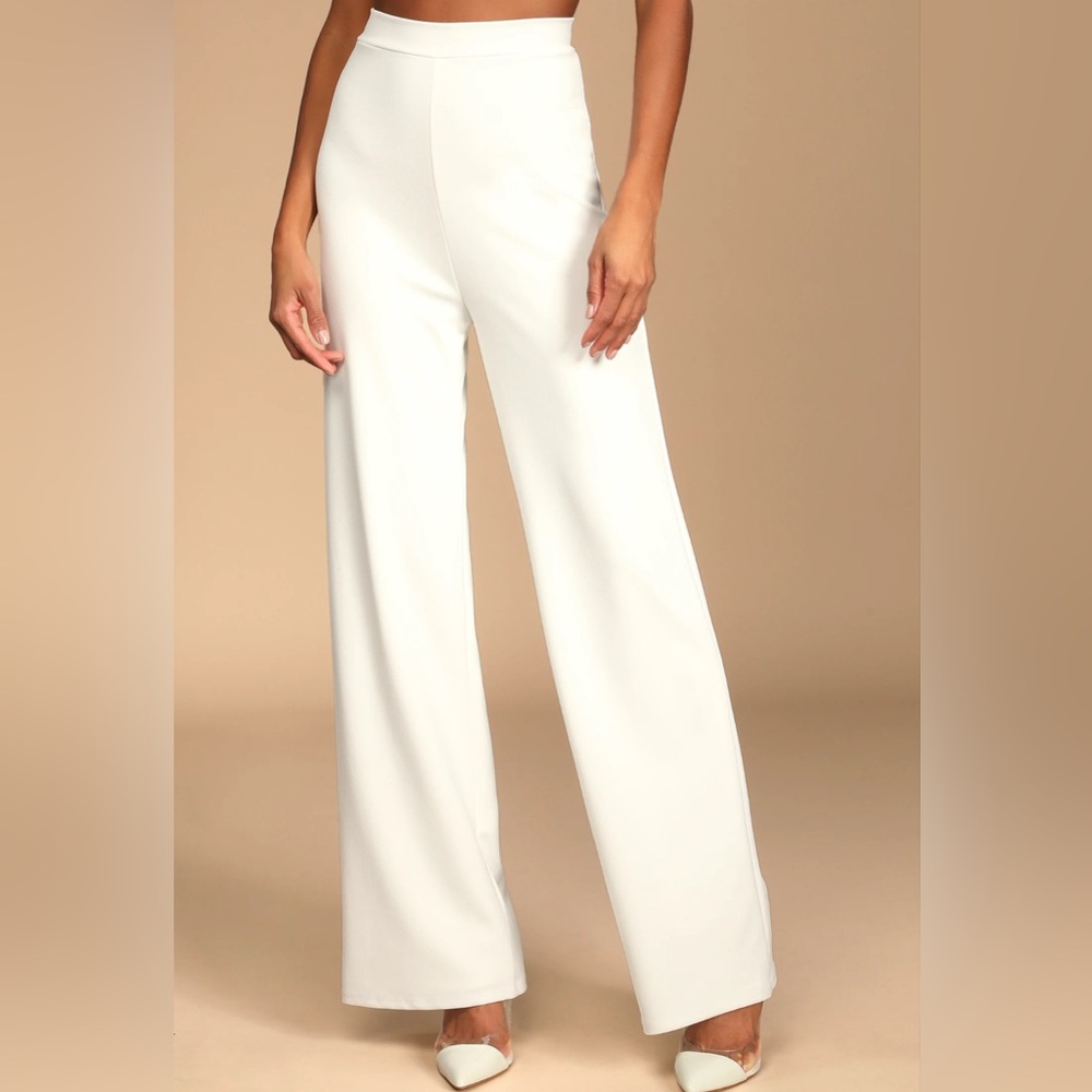 Lulu’s Only Tonight Ivory Cropped Two Piece Chic Set - Picture 3 of 12
